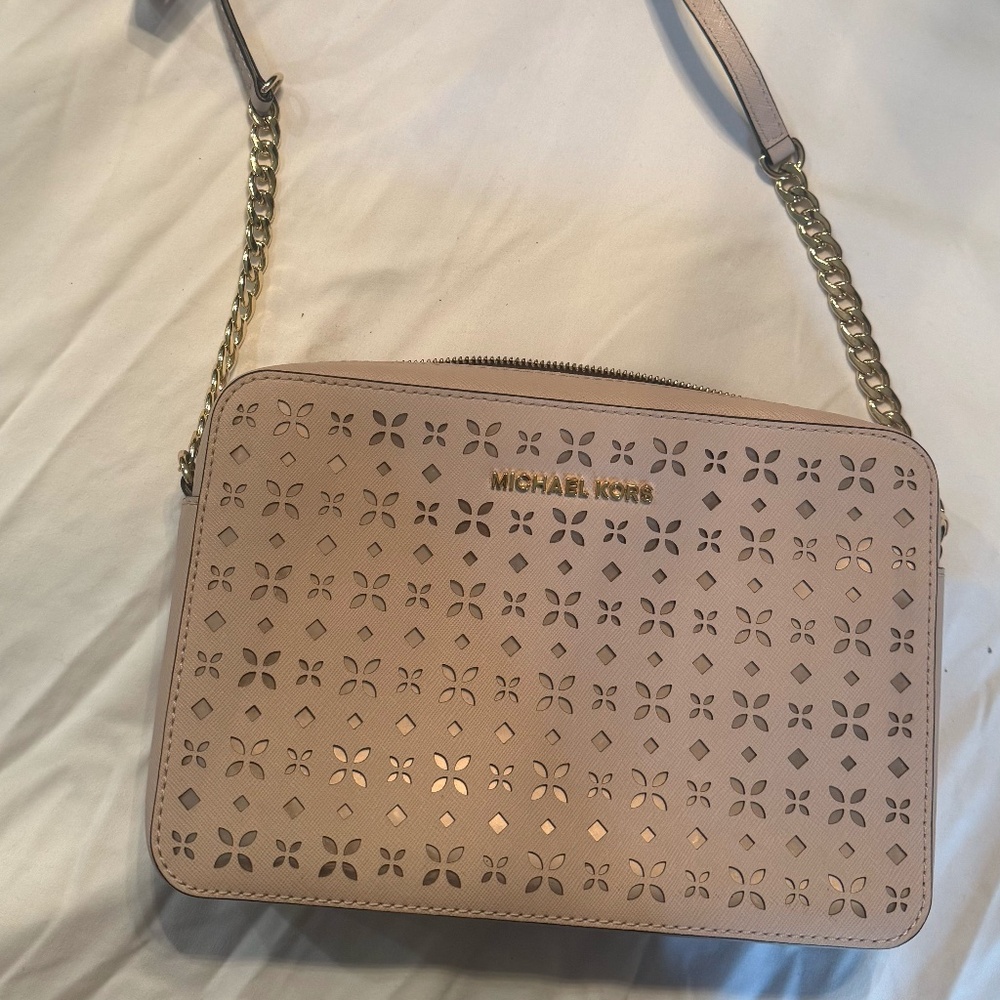 Michael Kors Pale Pink Saffiano Cross-body bag